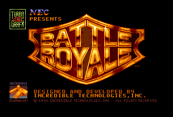 Battle Royale title screen for TurboGrafx-16